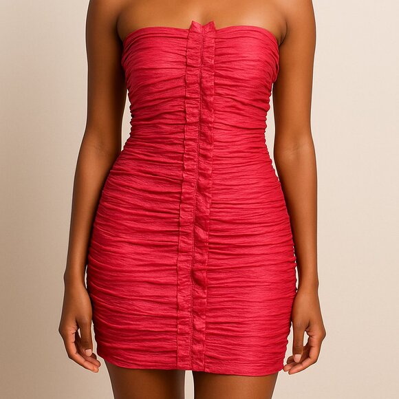 My Michelle Strapless Ruched Bodycon Dress – Size 11 - Picture 1 of 6